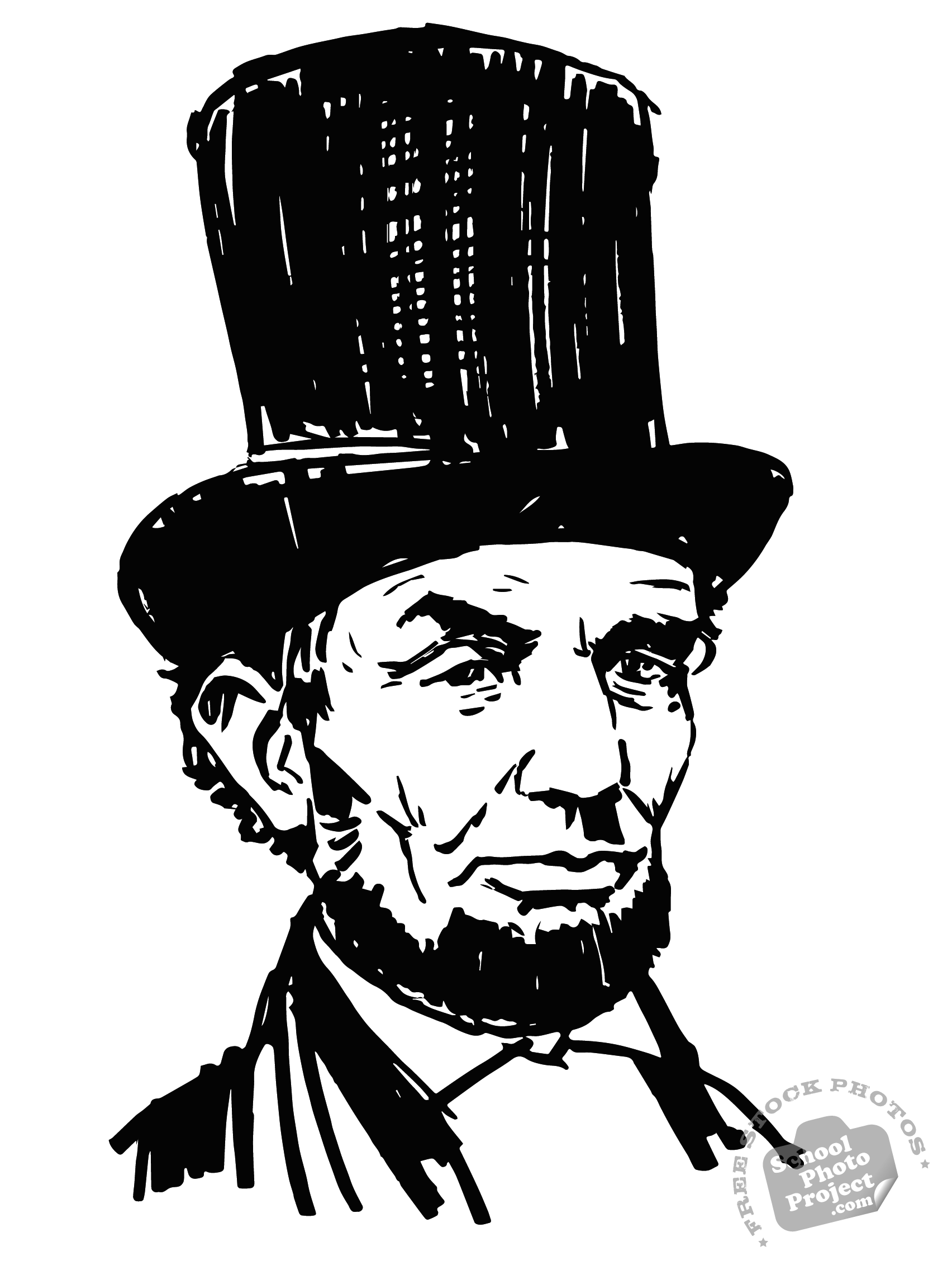 Abraham Lincoln With Hat Drawing